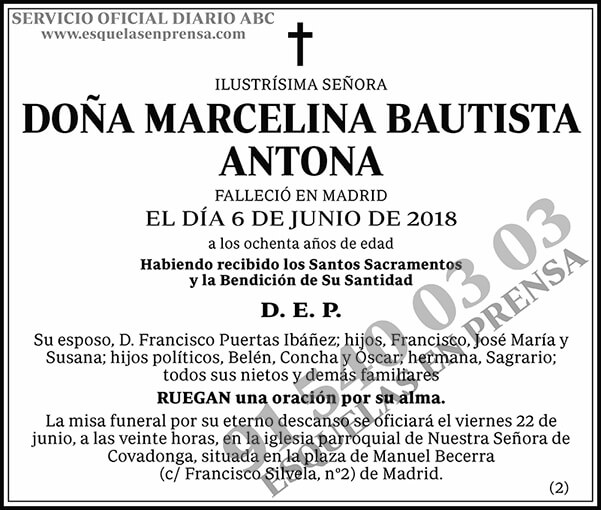Marcelina Bautista Antona